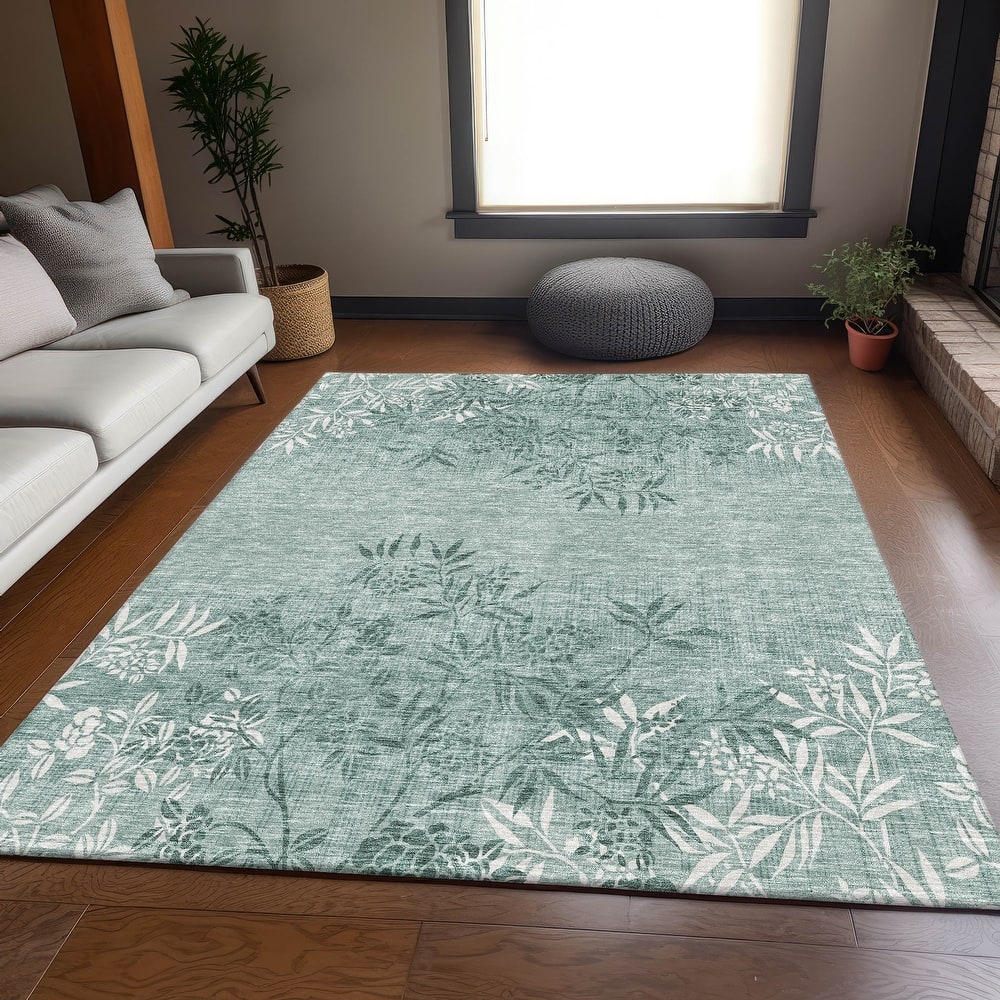 Premium Washable Super Soft Floral Imprints Mayfield Rug