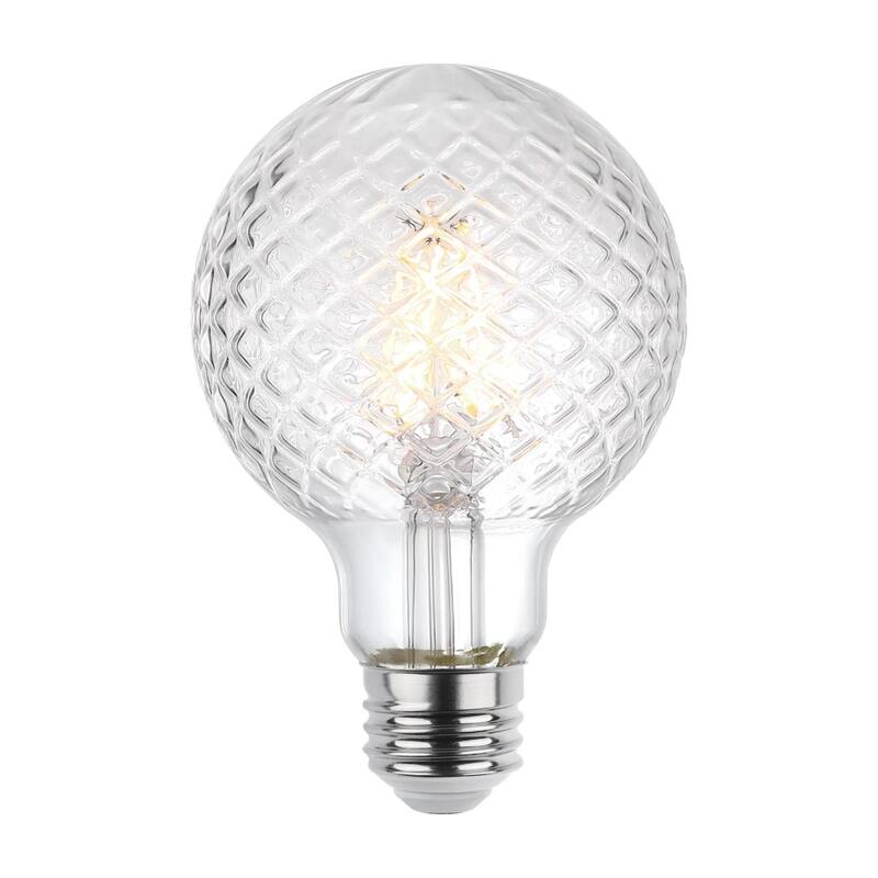 Westinghouse Lighting 5.5-Watt (40-Watt Equivalent) Clear Cut Glass G25 Dimmable Filament LED Light Bulb, Medium Base, 6 Pack - 6-Pack