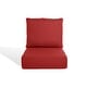 preview thumbnail 76 of 103, Pocassy 22"x24"x6" Thick Cushions Pillows Indoor & Outdoor Cushion 1 Set Seat & Back Cushion - Red Cushion