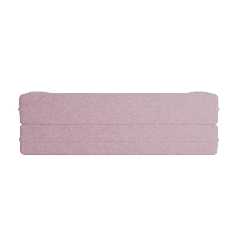 Convertible Teddy Fabric Foam-Filled Sleeper Sofa Bed