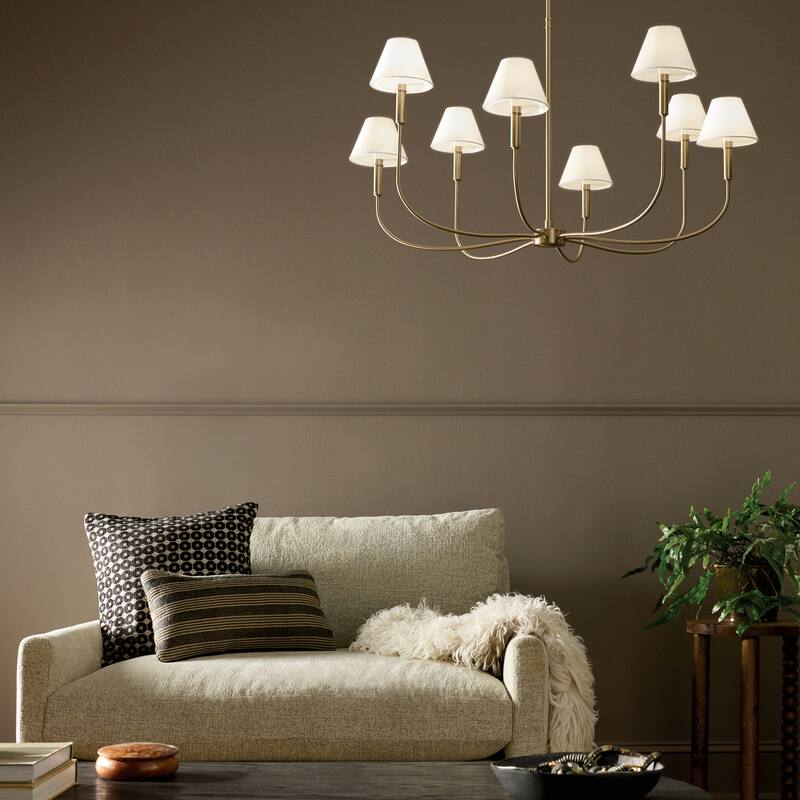 Eadie 41.25 Inch 8 Light Chandelier in Champagne Bronze
