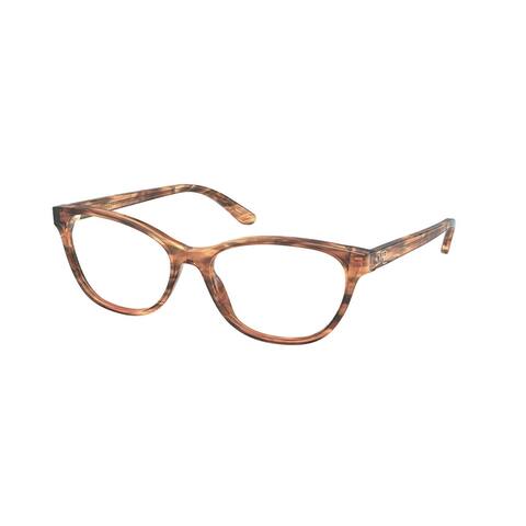 Ralph Lauren Shiny Striped Brown Woman Butterfly Eyeglasses