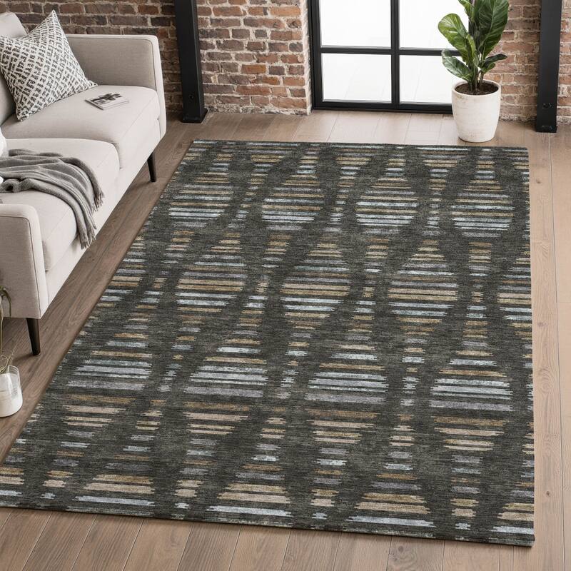 Premium Washable Super Soft Casual Contemporary Mayfield Rug - Coffee - 3' x 5'