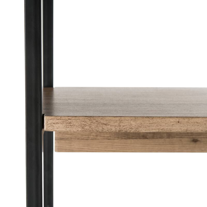 SAFAVIEH Marjukka Oak Brown/ Black Etagere - 15.8' x 15.8' x 78.8' - 16Wx16Dx79H
