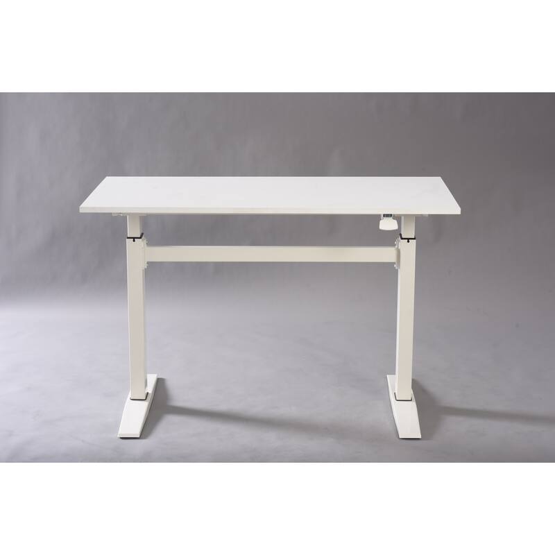 47" Tech Desk Standing and Adjustable Desk In White