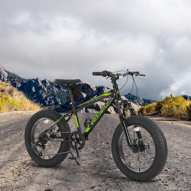 20-Inch Mountain Bike for Kids & Teenagers - High Carbon Steel Frame - Blackish Green