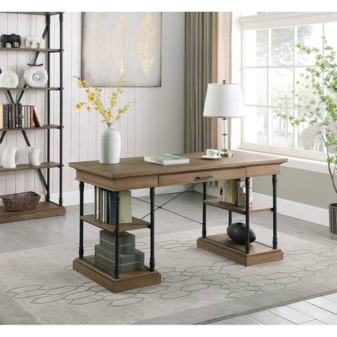 Corvus Ursula 59" 1-Drawer Wooden Computer Writing Desk
