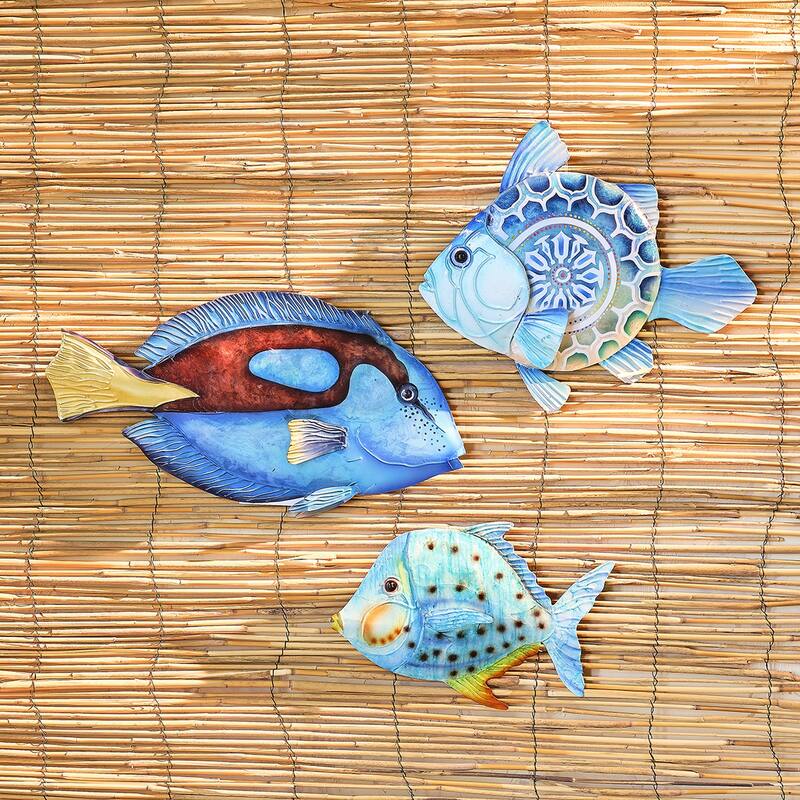 Blue Tang Fish Wall Decor - 1 x 13 x 7