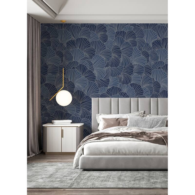 REMIX Walls by Katie Hunt Petals Royal Blue Wall Mural