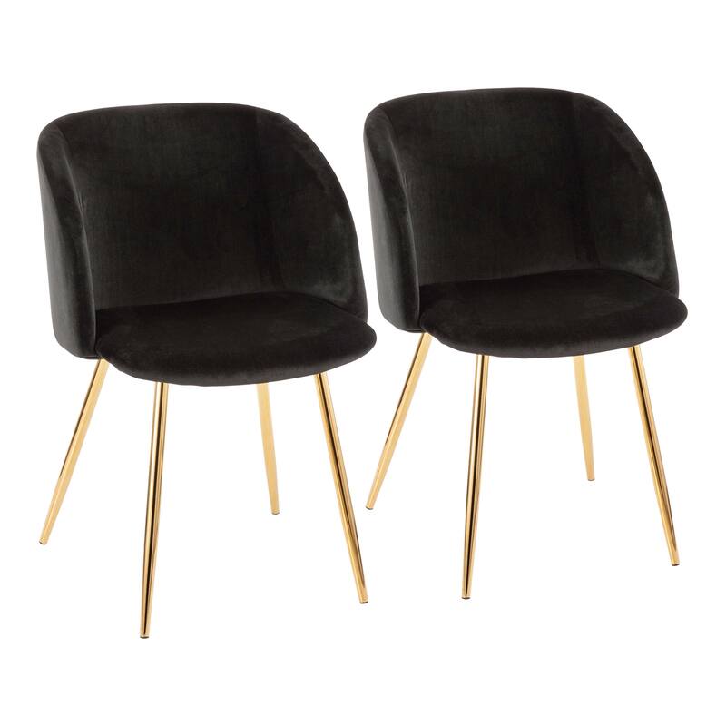 Silver Orchid Harding Upholstered Dining Chairs (Set of 2) - Black/gold