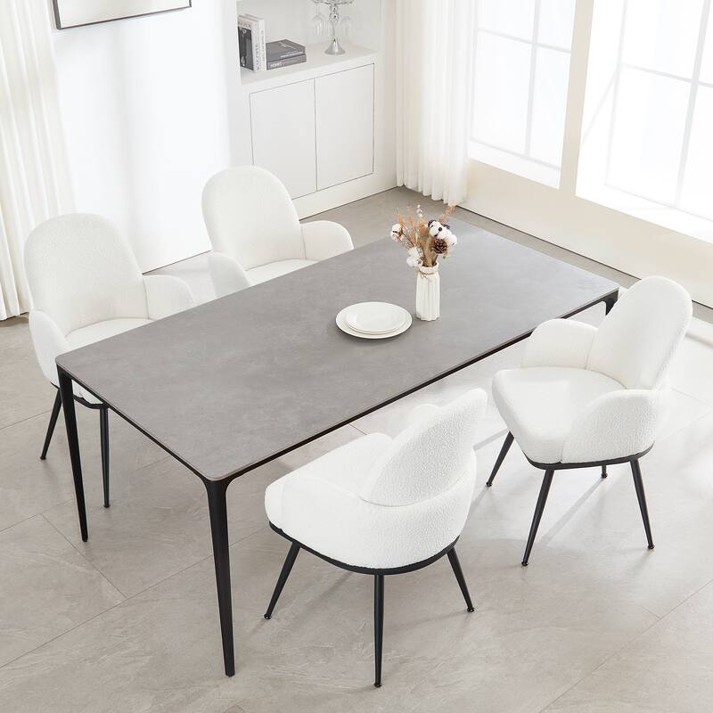 Fabric Upholstered Dining Chairs Set of 2/4 with Arms - 34.8"H x 23.2"W x 22.8"D