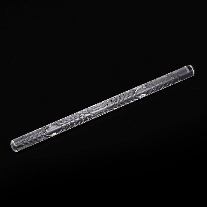 Acrylic Embossed Rolling Pin 16cm x 1cm Oval Pattern - Transparent