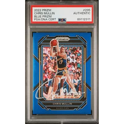 Chris Mullin 2022 Panini Blue Prizm Signed Basketball Card #295 Auto PSA - 8'6" x 11'6"
