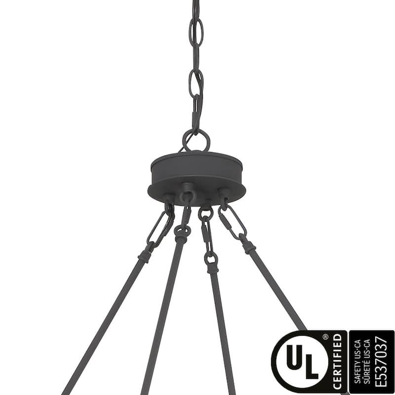 Acroma 12-light 40In Farmhouse Updated Wagon Wheel Chandelier Candle Lighting