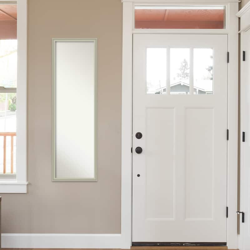 Florence Non-Beveled Framed Full-Length On the Door Mirror - Glass Size 14x48