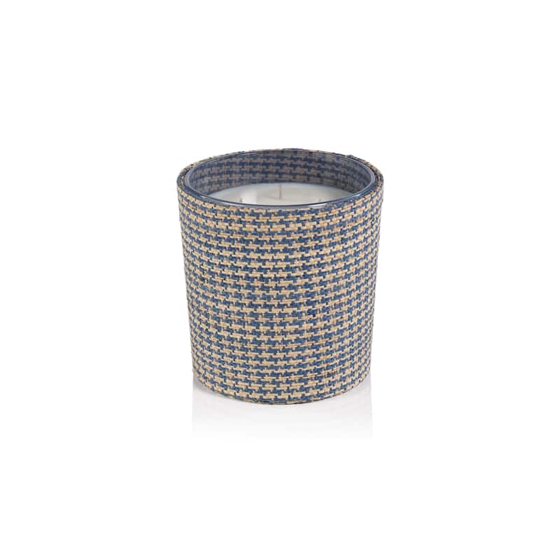 Sunset Beach Scented Candle in Natural Blue Raffia Basket - 19 oz