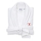 preview thumbnail 17 of 27, Authentic Hotel and Spa White Unisex Turkish Cotton Waffle Weave Terry Bath Robe with Red Script Monogram L/XL - X
