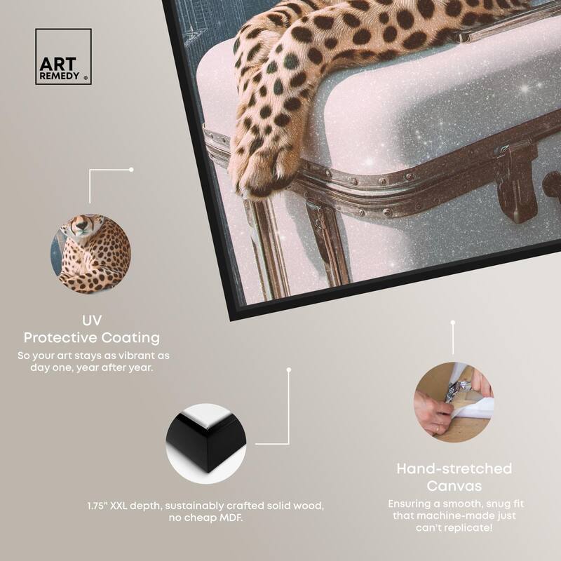 Cheetah Luggage NYC Canvas by Art Remedy