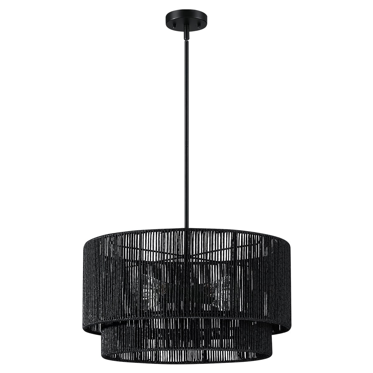 Black rattan lamp shade discount
