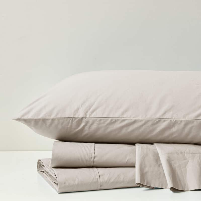 Madison Park 200 Thread Count Relaxed Cotton Percale Sheet Set