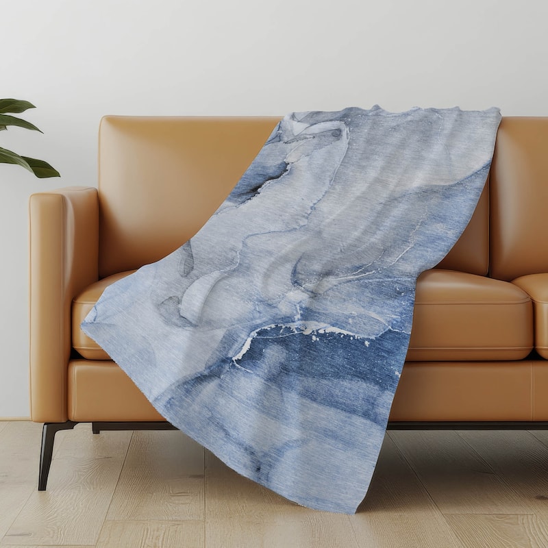 Premium Machine Washable Abstract Contemporary Sherpa Throw Blanket