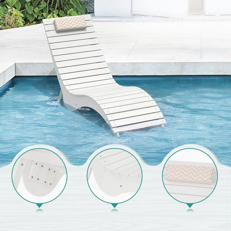 Water-Resistance Pool Lounger for Deck, Pool, or Courtyard