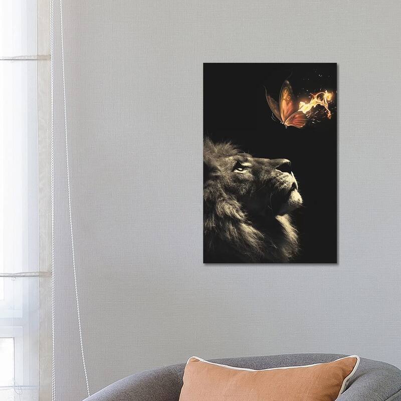 iCanvas "Lion Butterfly" by Zenja Gammer Canvas Print - 26x18x1.5