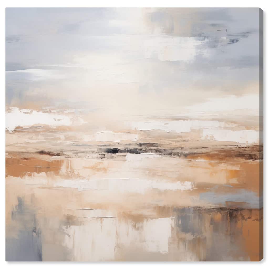 Tonal Strata Canvas by Art Remedy, Gallery Wrapped