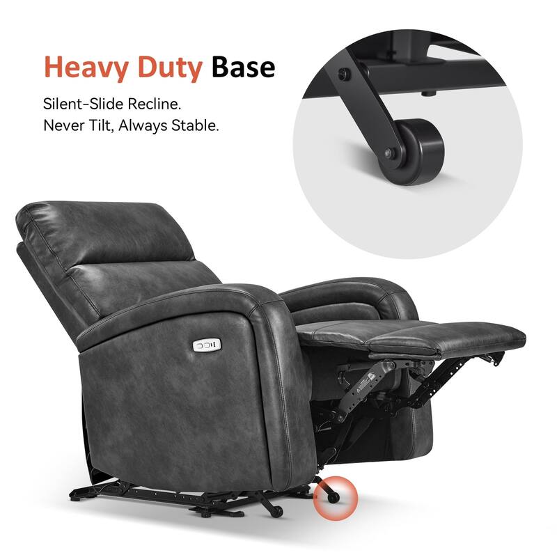 Zero Wall Recliner Chair, Power Recliner with USB & Type-C Dual Charge Ports, for Small Space, Living Room