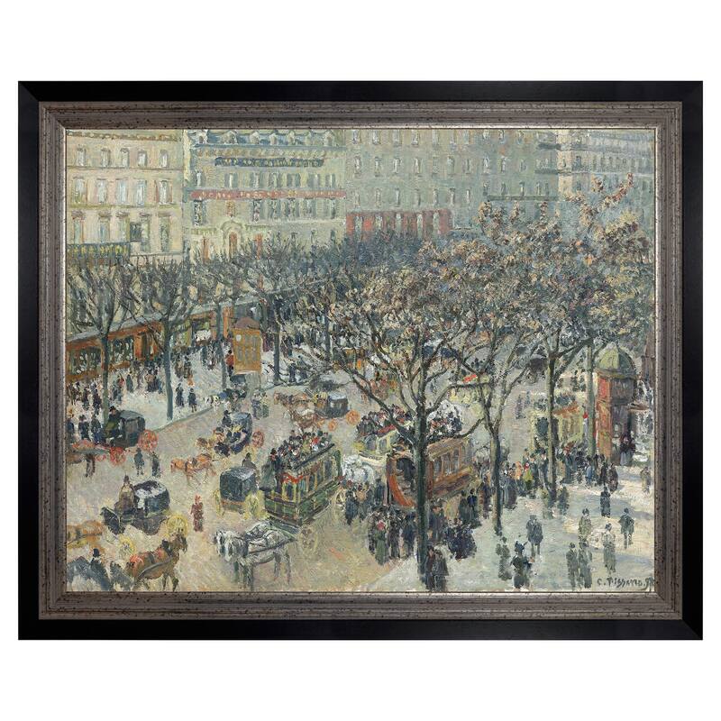 Masterpiece Art Gallery| Boulevard des Italiens by Camille Pissarro - Framed Canvas Art Print