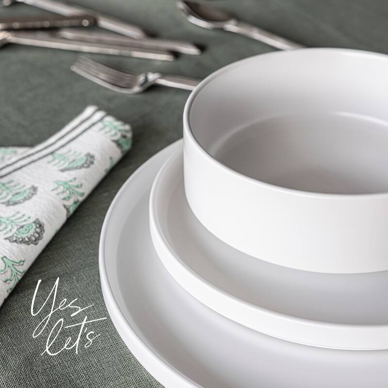 over&back Stackable 25oz Semi-Matte Stoneware Cereal Bowls