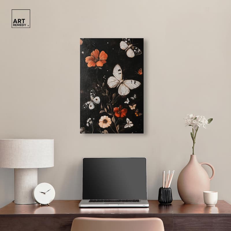 Butterfly Wing Patterns Canvas by Art Remedy, Gallery Wrapped