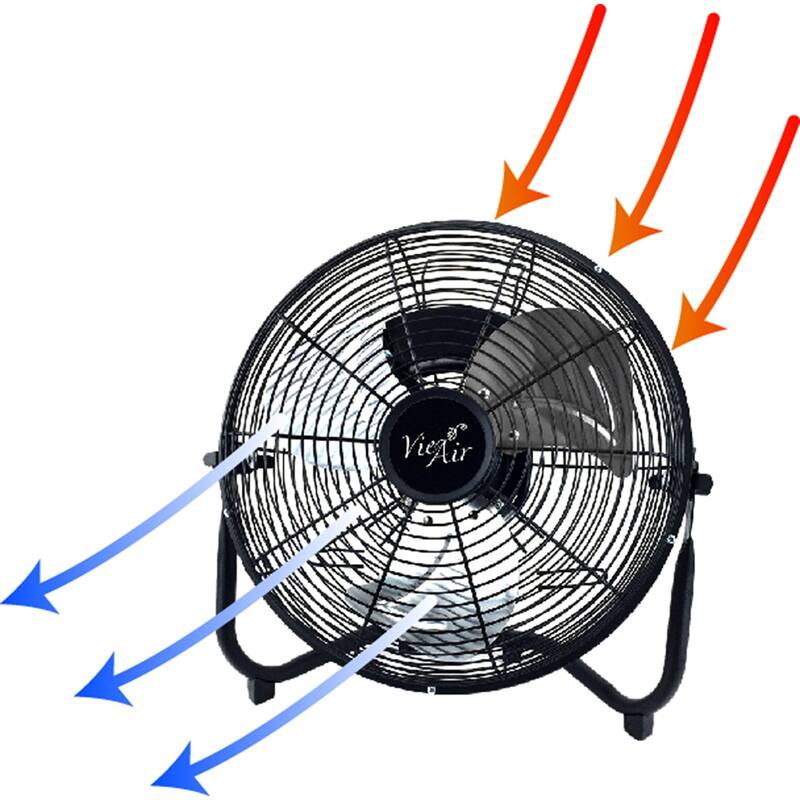 12 Inch Tilting Heavy Duty 3 Speed Metal Grill Industrial Floor Fan