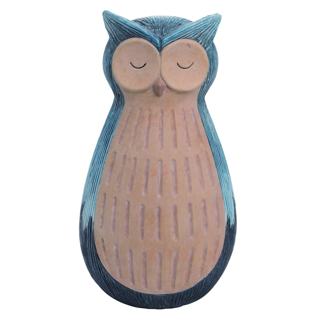 Transpac Terracotta 12 in. Multicolor Spring Sweet Owl