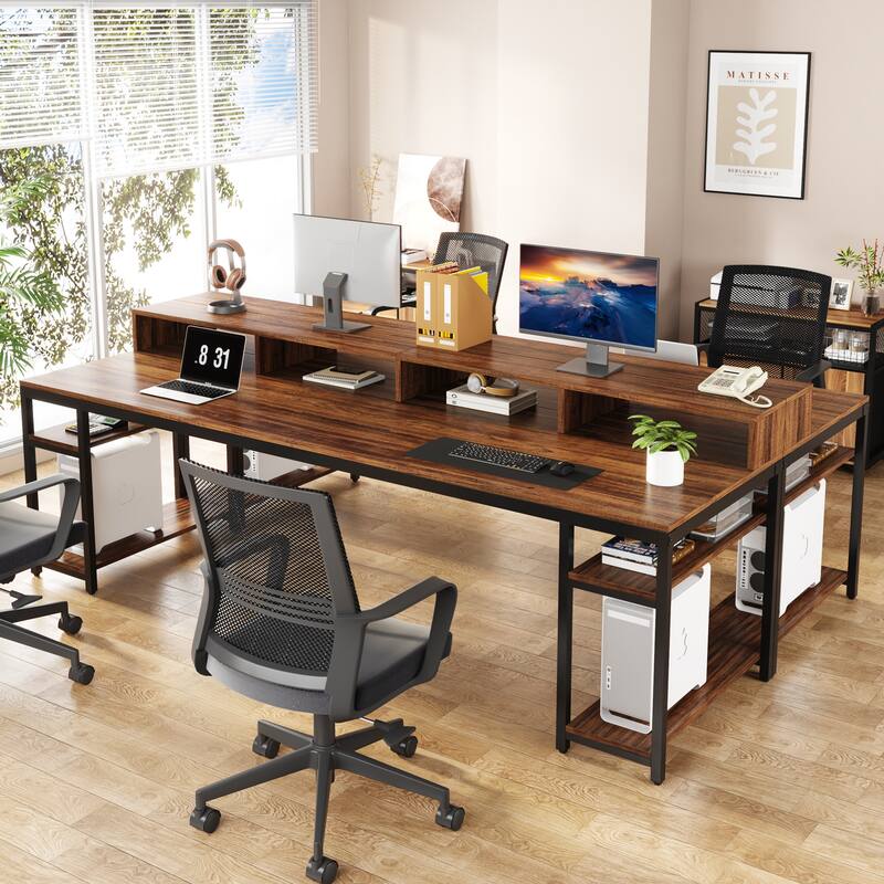 Long Two-Person Desk