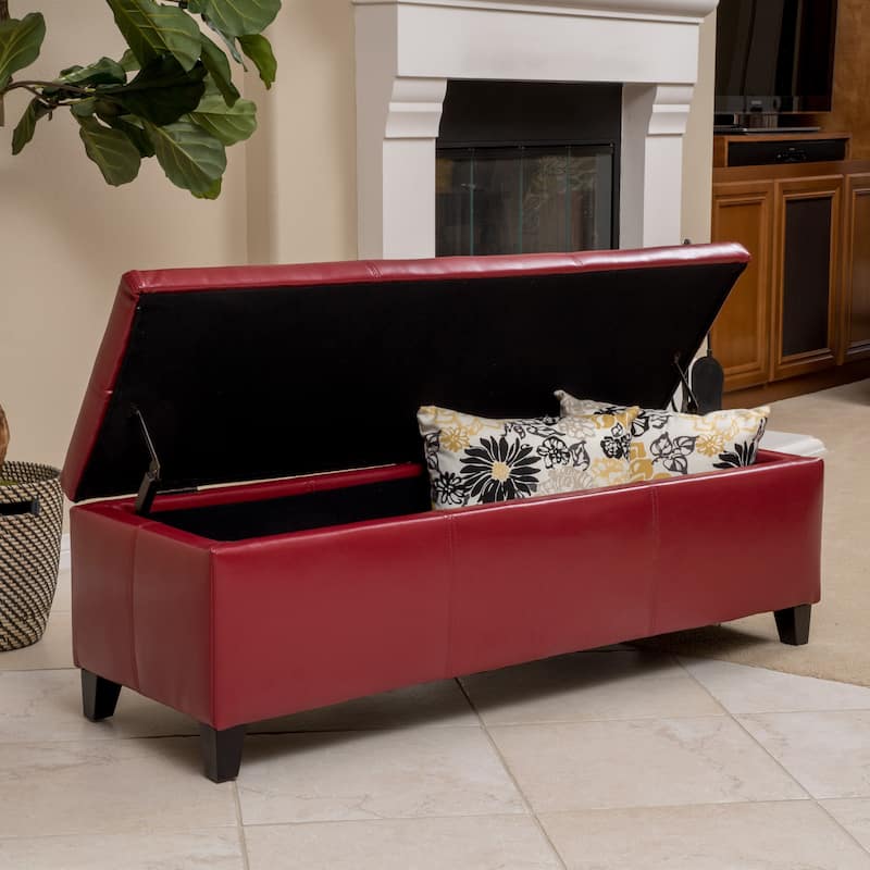 STORAGE Ottoman Bench - Red