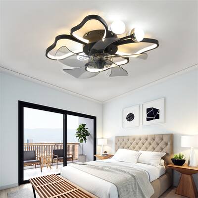 Black Lights Ceiling Fan with Dimmable LED