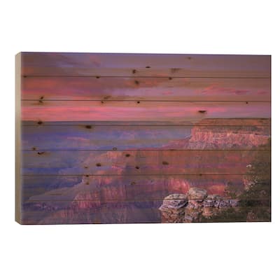 View Of The South Rim From Pima Point, Grand Canyon National Park, Arizona Print On Wood by Tim Fitzharris - Multi-Color