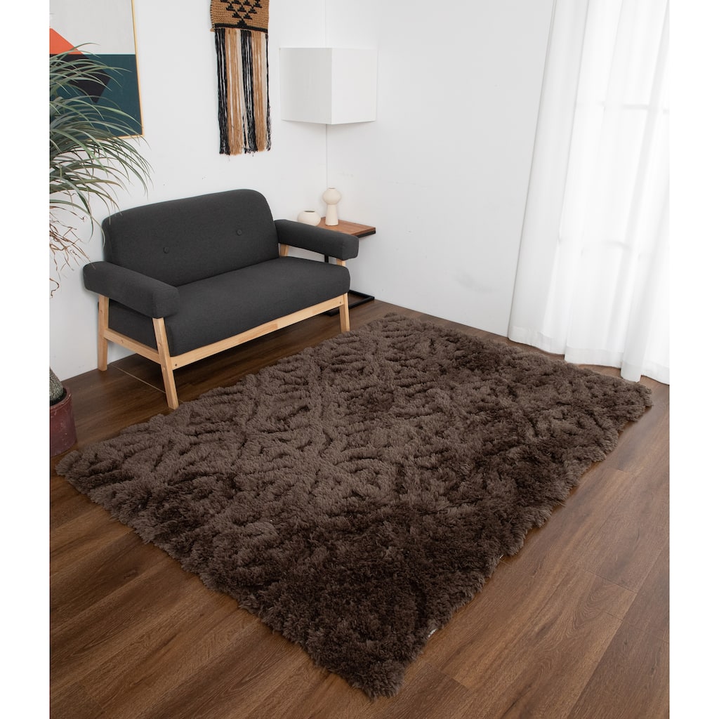 MDA Rugs Eva Collection Modern Geometric Shag