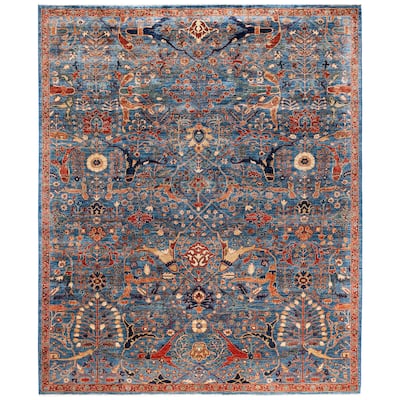 Serapi One-of-a-Kind Hand-Knotted Area Rug - Blue - 8' 2" x 10' 0"