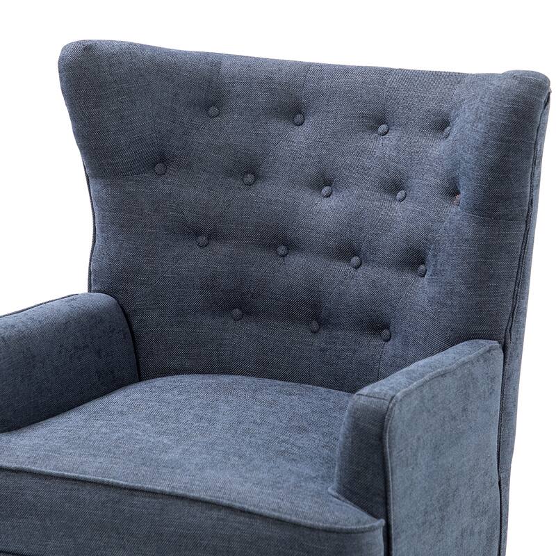 Alpheus Accent Armchair with Tufted Back Set of 2 by HULALA HOME