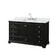 Option Dark Espresso / White Carrara Marble Top /