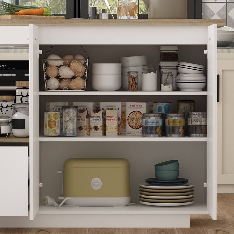 Sideboard Kitchen Island Storage Cabinet Extendable Table Bar Table