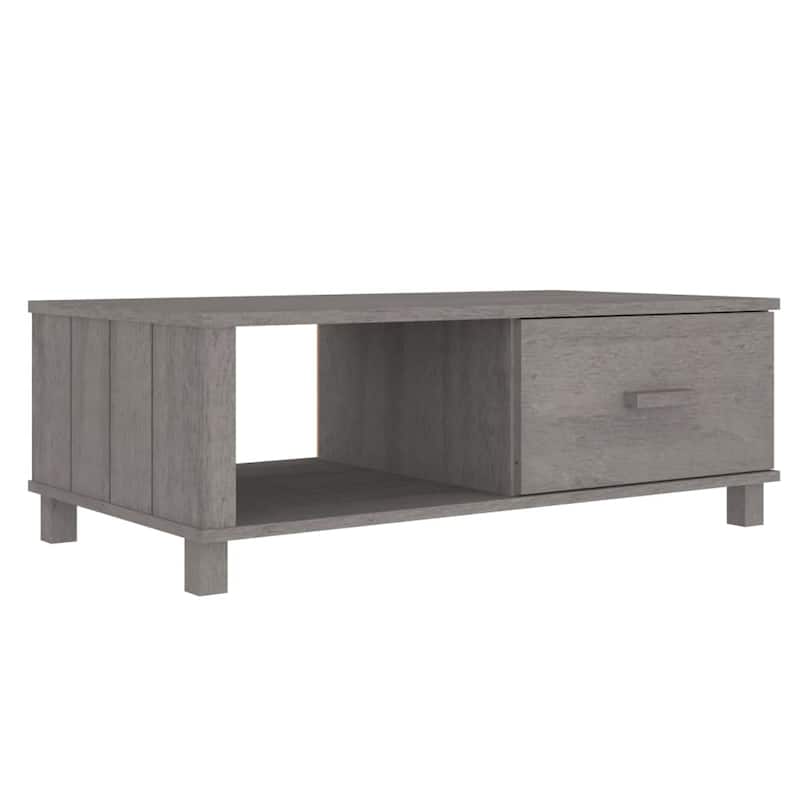 vidaXL Coffee Table End Table Living Room Side Table HAMAR Solid Wood Pine - 39.4" x 21.7" x 13.8"