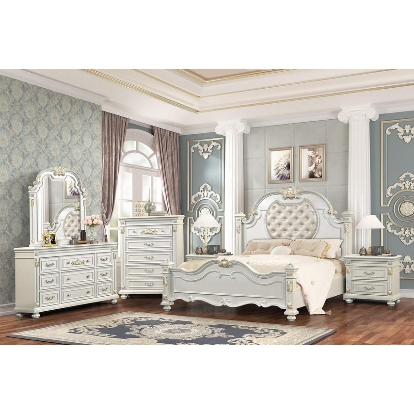 Destiny Contemporary White Bedroom Set