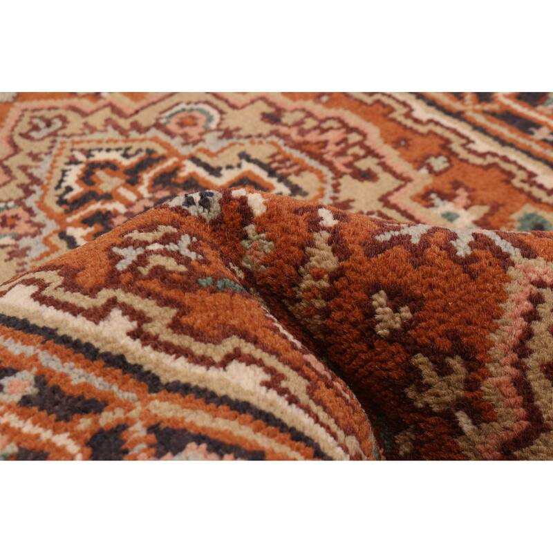 ECARPETGALLERY Hand-knotted Serapi Heritage Copper Wool Rug - 2'6 x 11'11