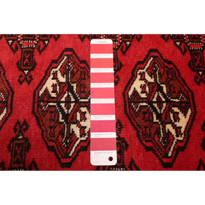 ECARPETGALLERY Hand-knotted Teimani Red Wool Rug - 3'2 x 4'10