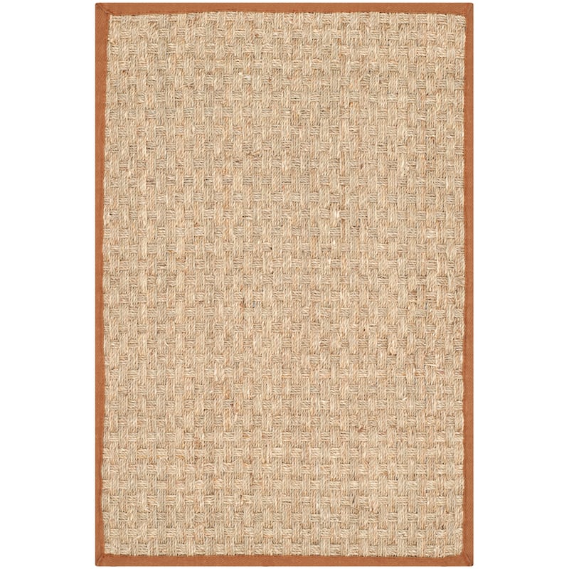 SAFAVIEH Natural Fiber Marina Basketweave Seagrass Rug - 2' x 3' - Natural/Brown - Rectangle