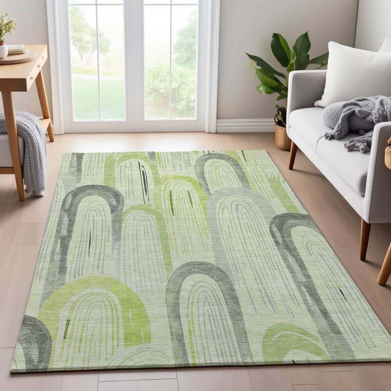 Premium Washable Super Soft Contemporary Imprints Mayfield Rug
