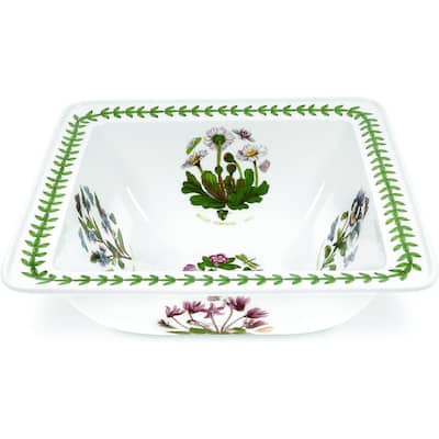 Portmeirion Botanic Garden Square Salad Bowl - 10.5"